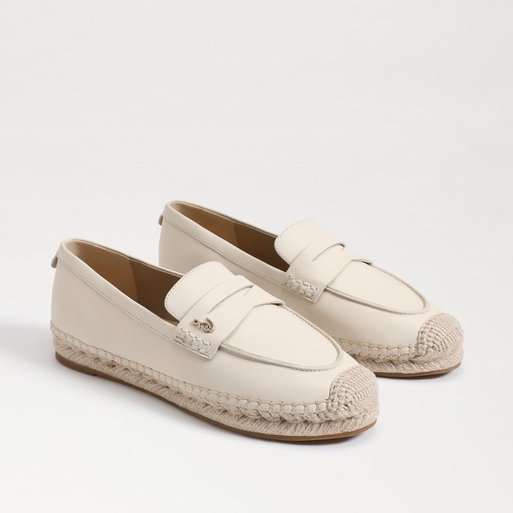 Sam Edelman Women's Beige Suede Kai Espadrille Flat Loafer Shoes - Size 6.5